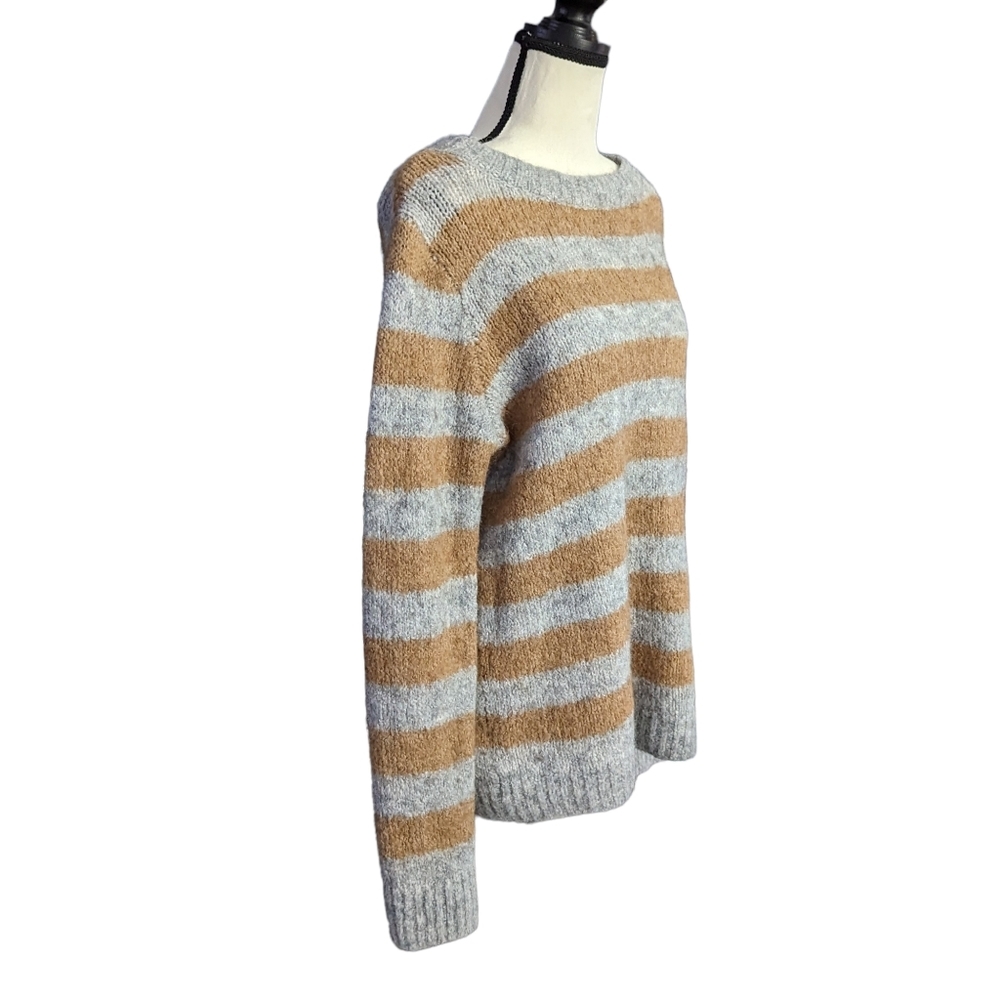Lou & Grey Sweater Tan and Grey Striped Size M
